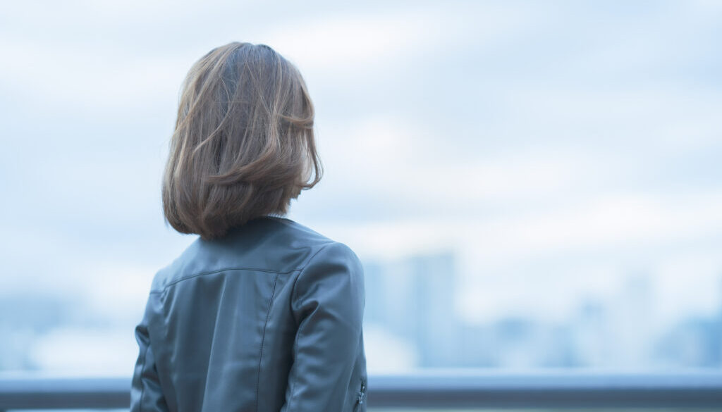 Woman looking into the distance